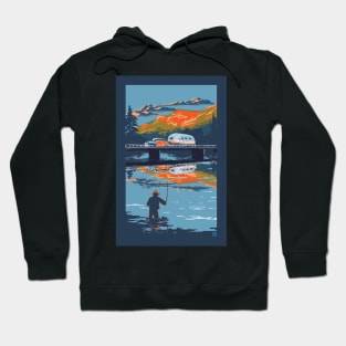 Retro Airstream travel poster Hoodie